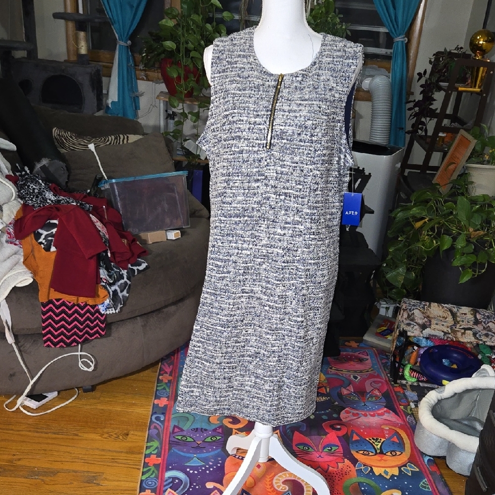 NWT Kohl's Textured Sleeveless Dress with Zipper